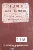 Steelweld-Steelweld K5-14 Press Brake Instructions, Parts List & Assembly Diagrams Manual-K5-14-01